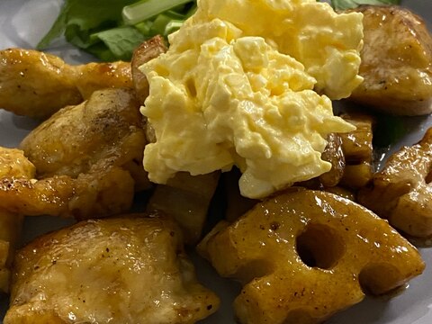 レンコンでかさましのチキン南蛮